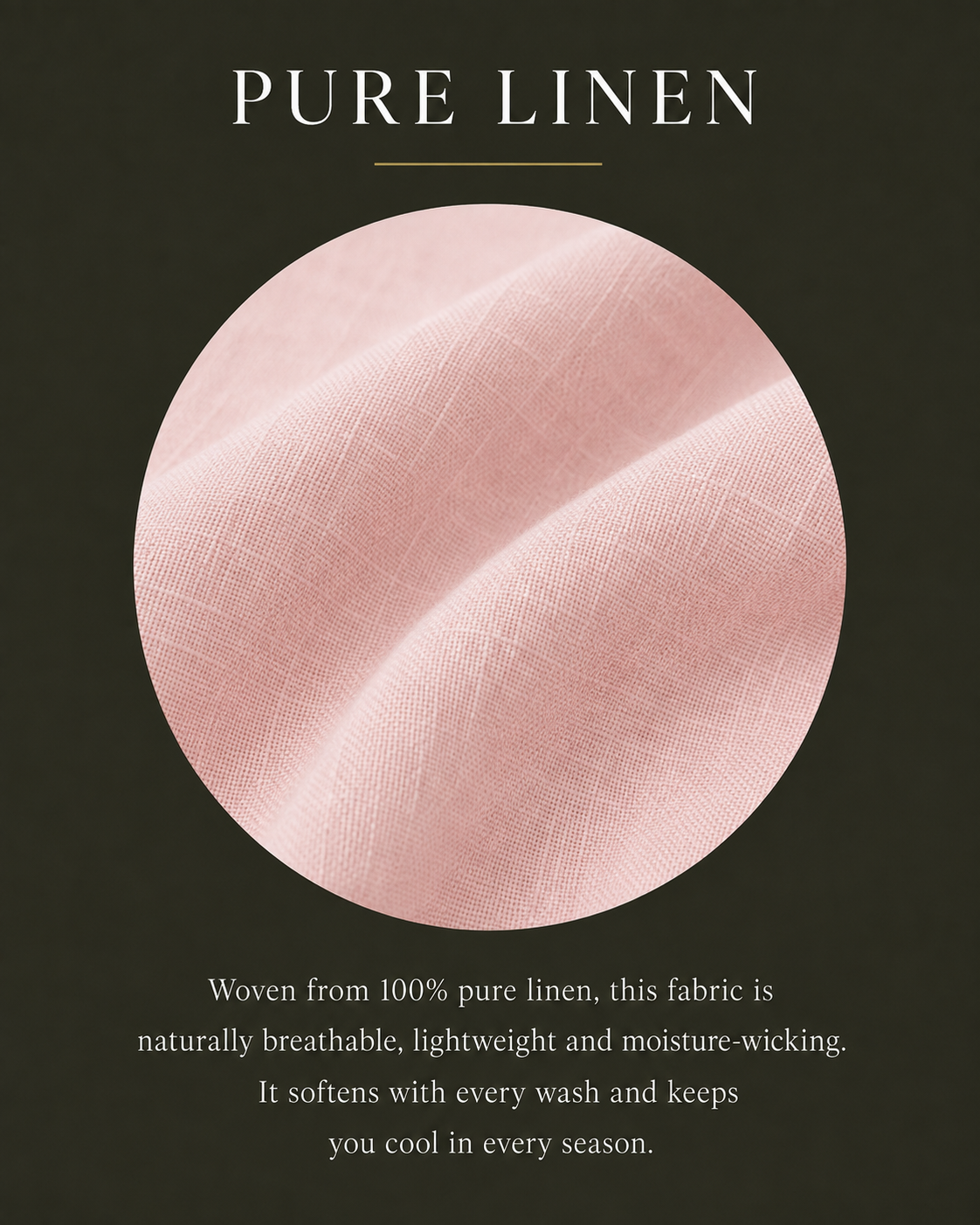 Light Pink Pure Linen Shirt