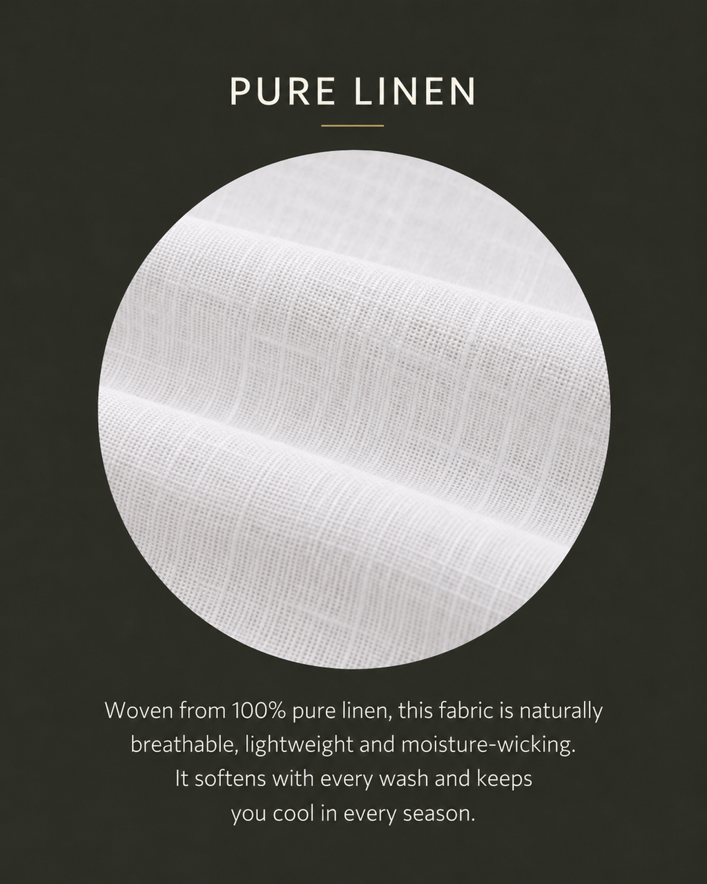 White Classic Pure Linen Shirt