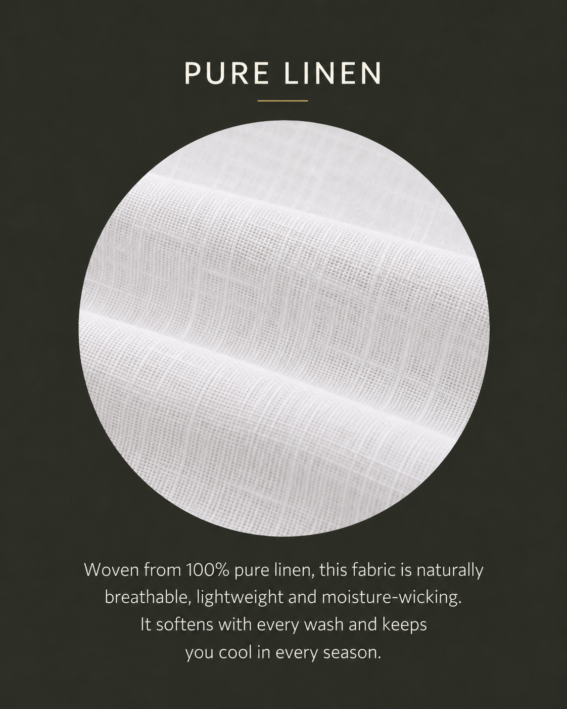 White Classic Pure Linen Shirt