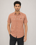 Terracotta Blossom Cotton Shirt