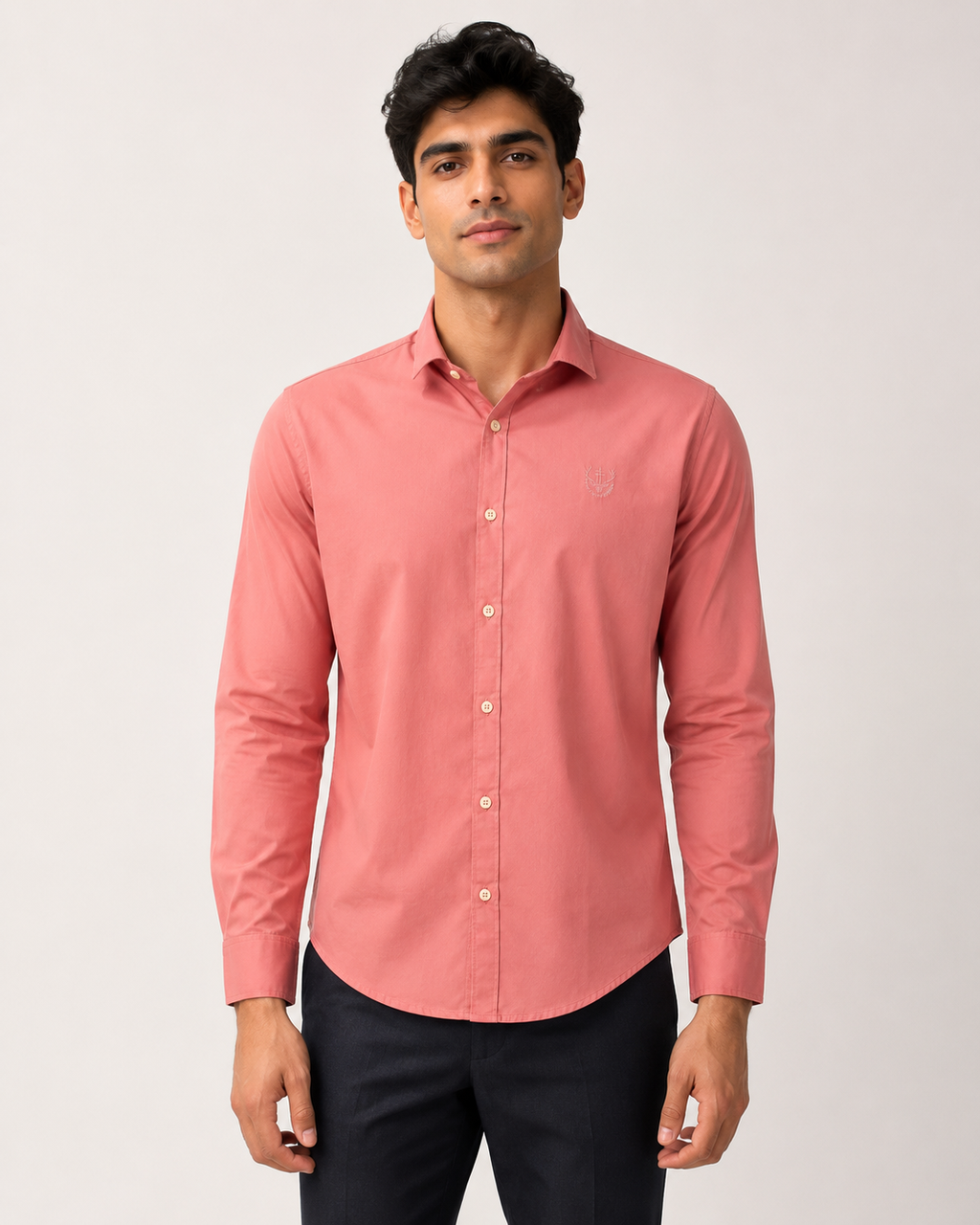 Coral Crest Cotton Shirt
