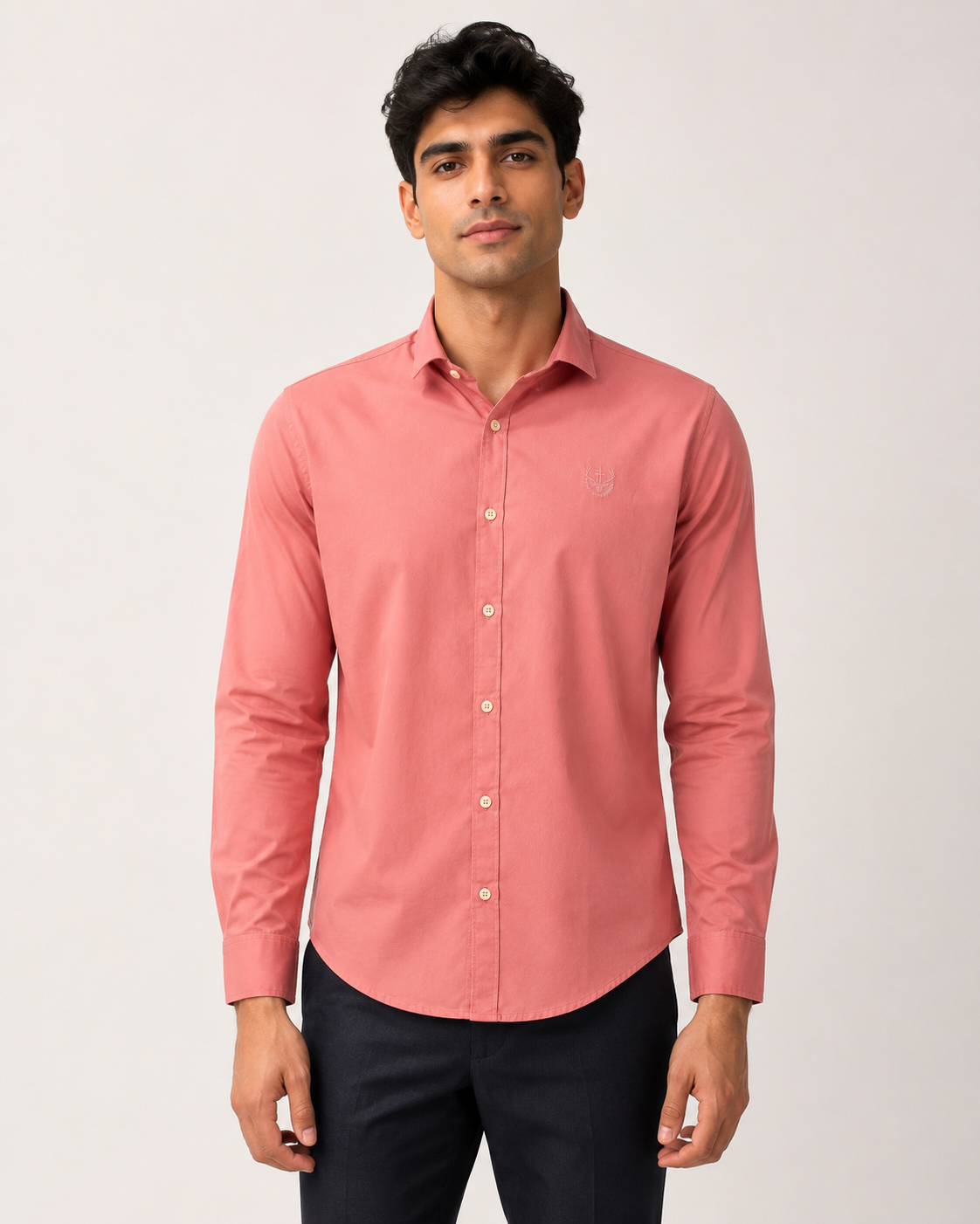 Coral Crest Cotton Shirt
