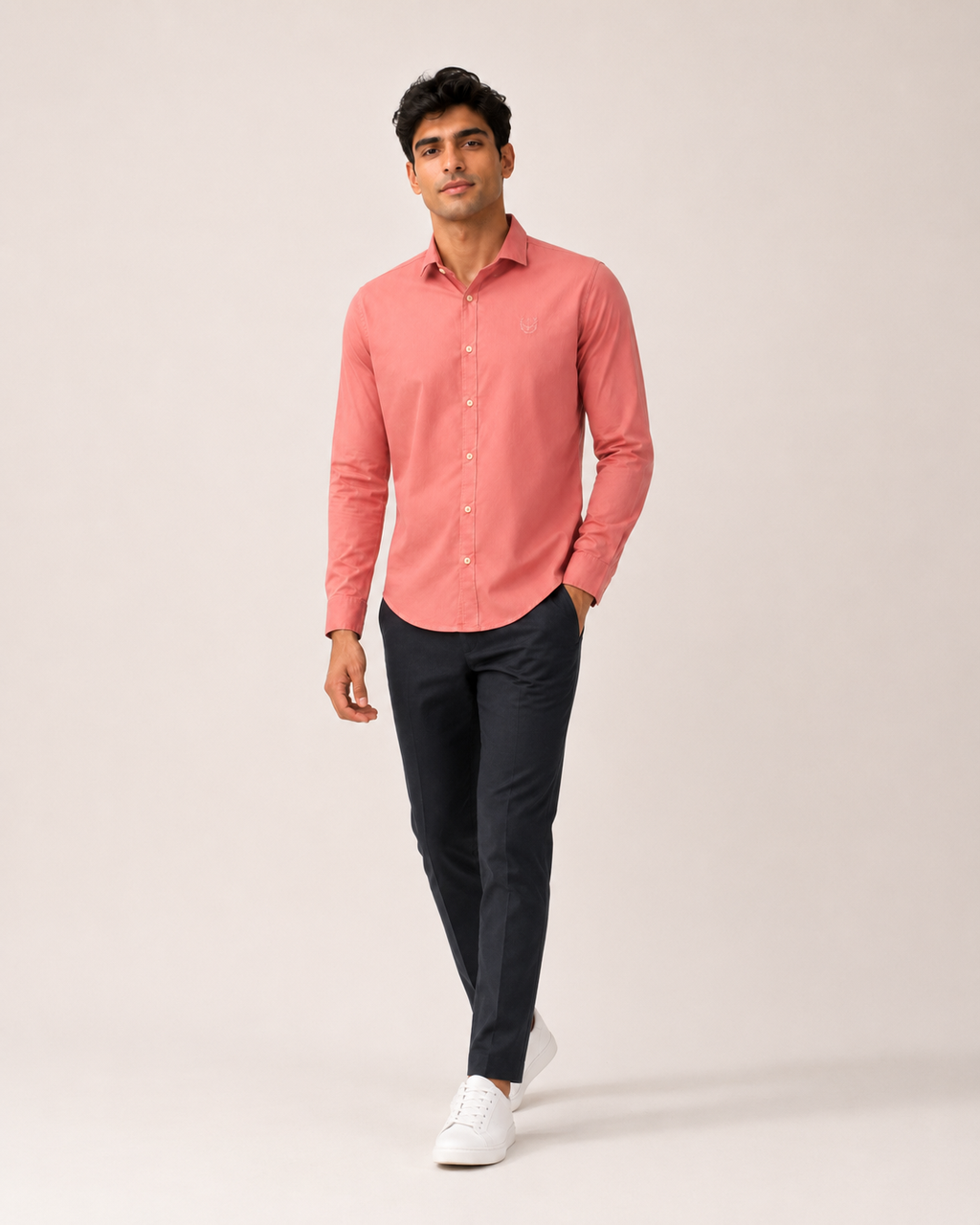 Coral Crest Cotton Shirt