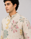Ivory Garden Embroidered Cotton Short Kurta