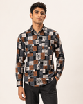 Rust Mosaic Cotton Shirt