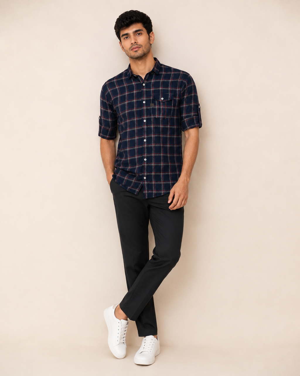 Midnight Tartan Cotton Shirt