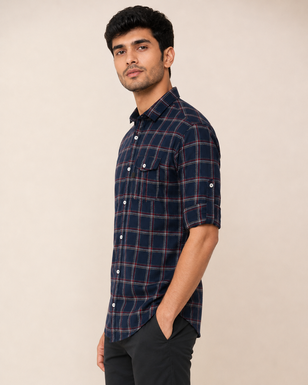 Midnight Tartan Cotton Shirt