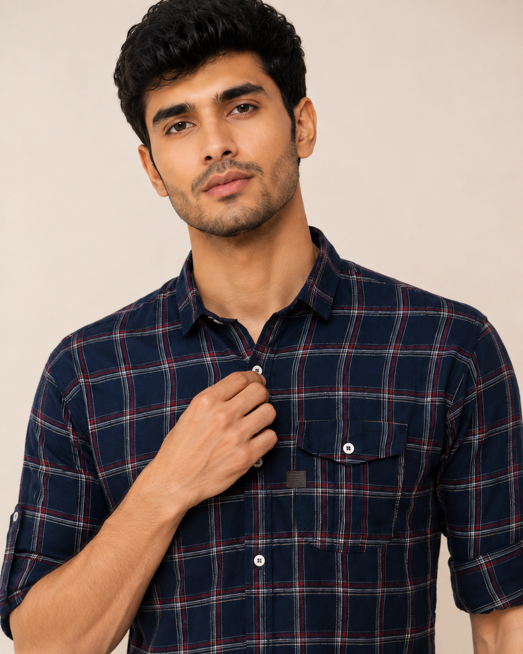 Midnight Tartan Cotton Shirt