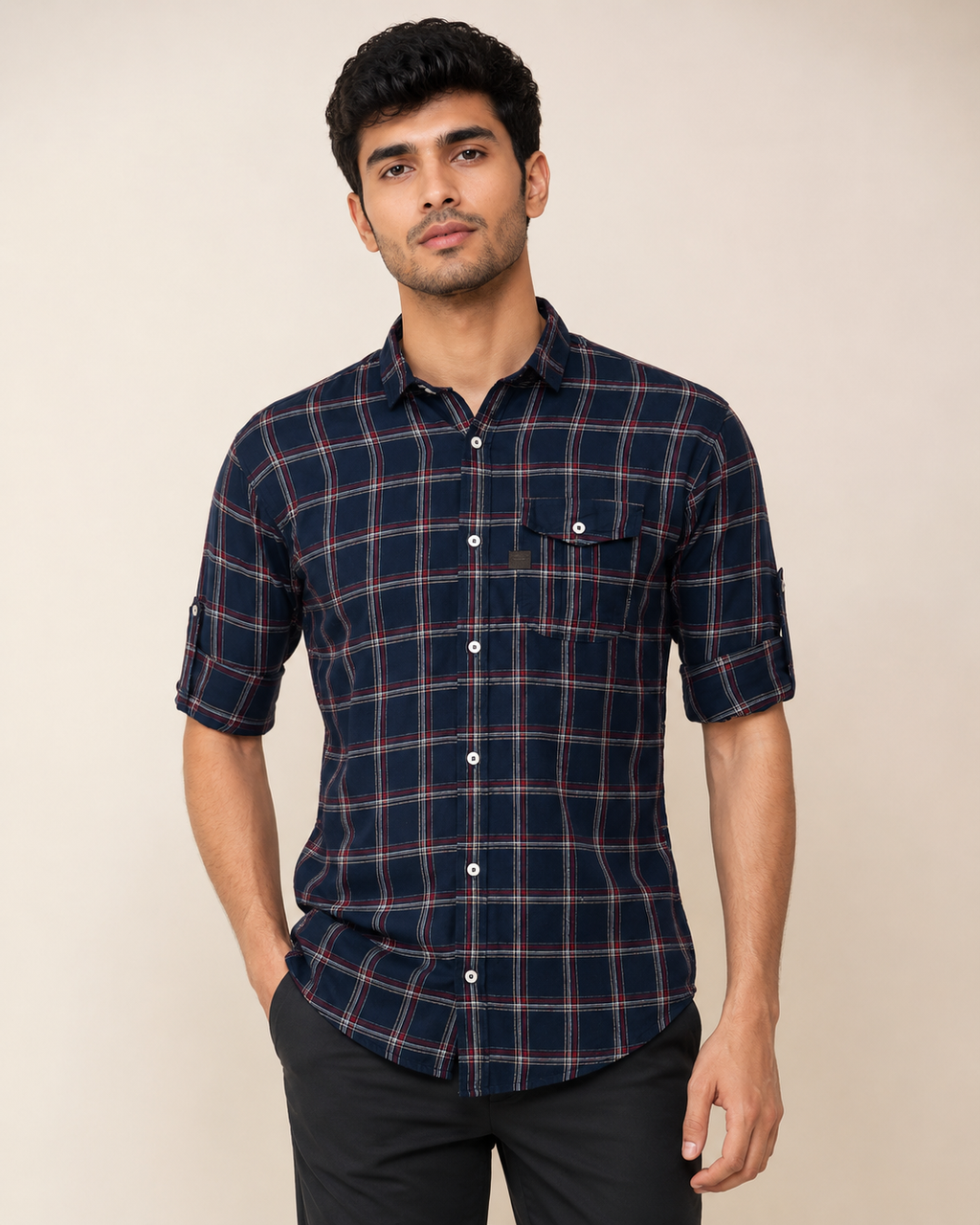 Midnight Tartan Cotton Shirt