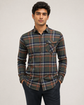 Olive Heritage Plaid Cotton Shirt