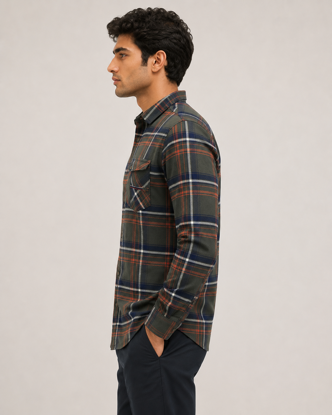 Olive Heritage Plaid Cotton Shirt