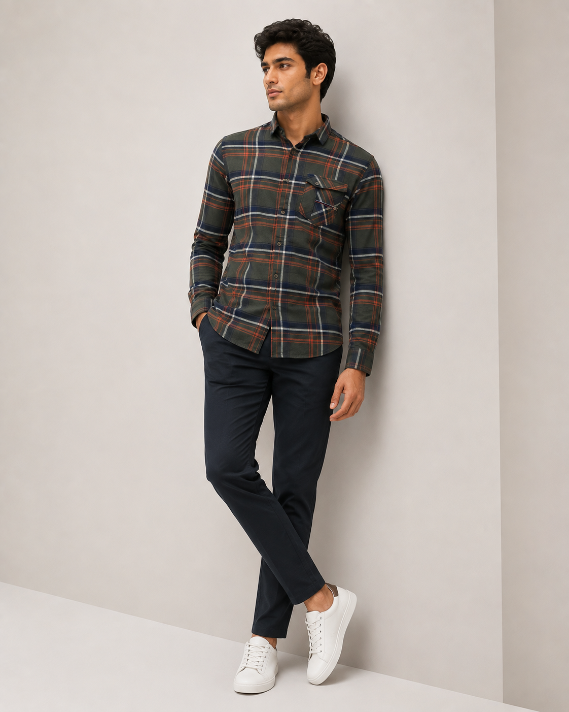 Olive Heritage Plaid Cotton Shirt
