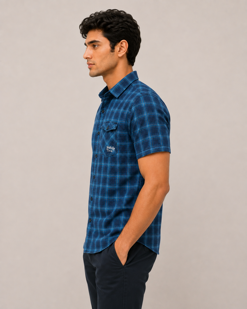 Indigo Harbor Check Shirt