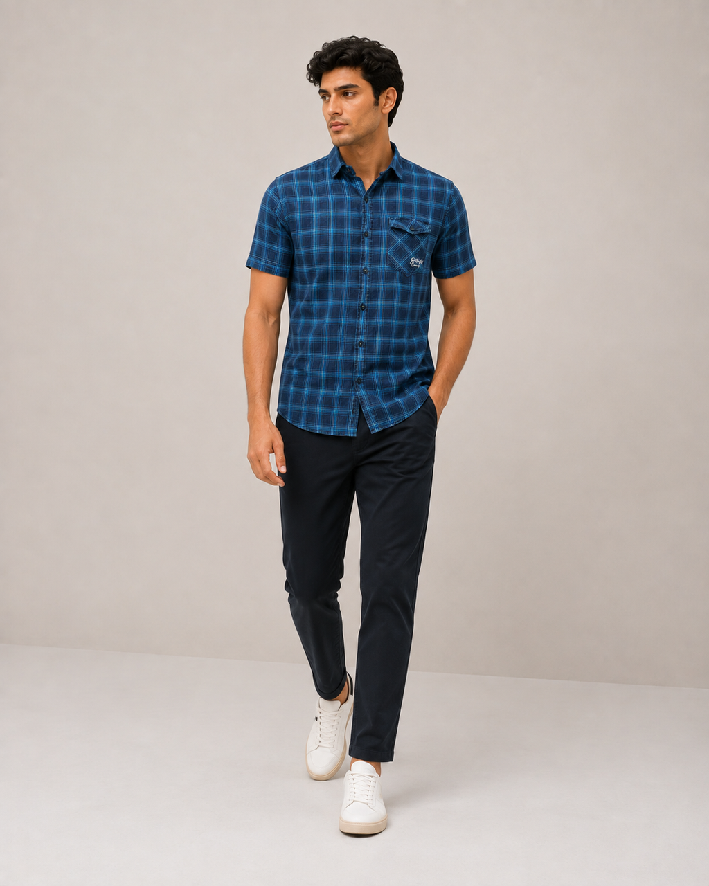 Indigo Harbor Check Shirt