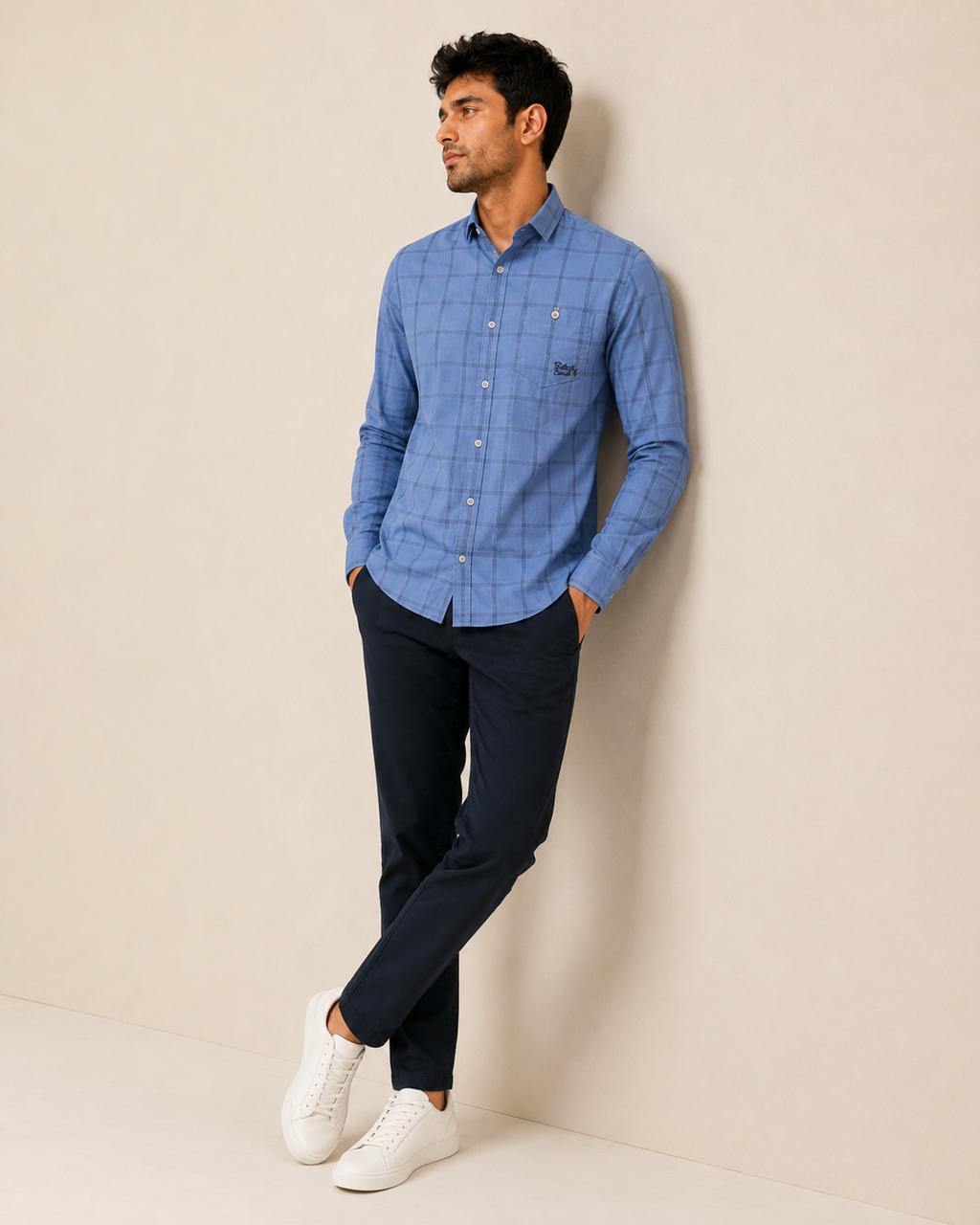 Skyline Grid Cotton Shirt