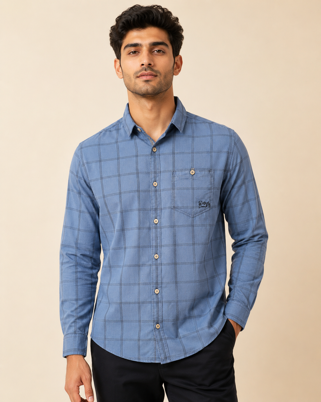 Skyline Grid Cotton Shirt
