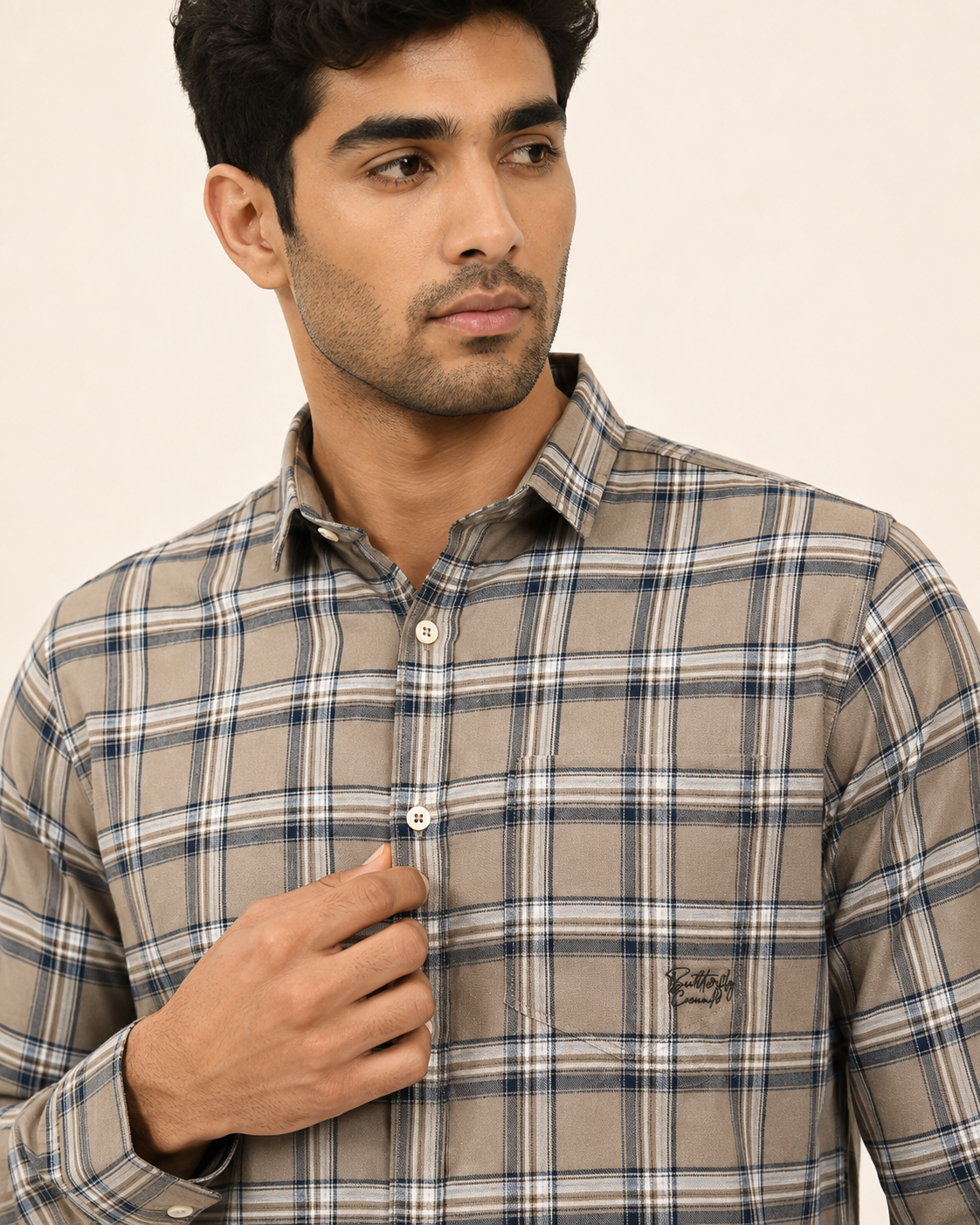 Sandstone Heritage Check Cotton Shirt