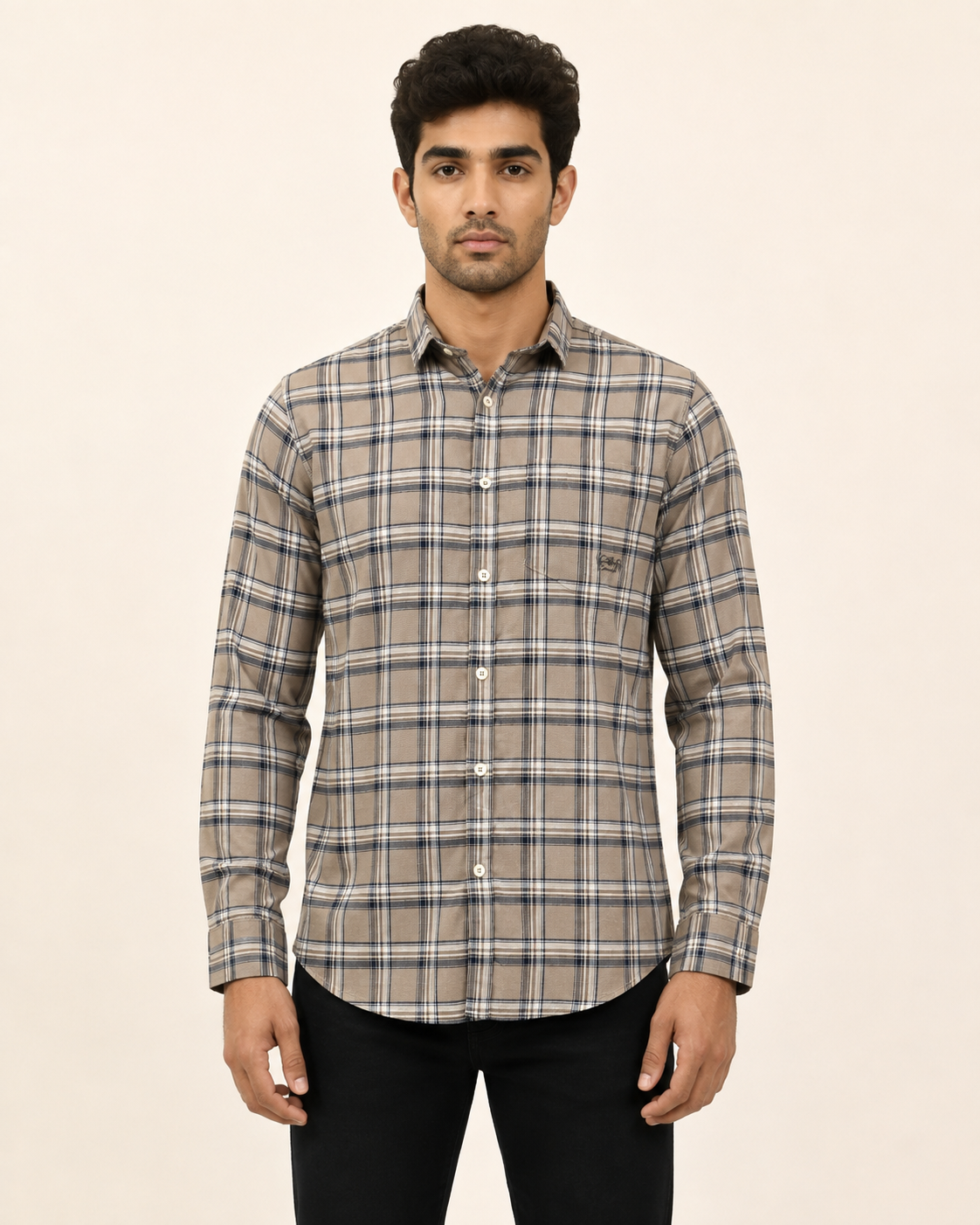 Sandstone Heritage Check Cotton Shirt