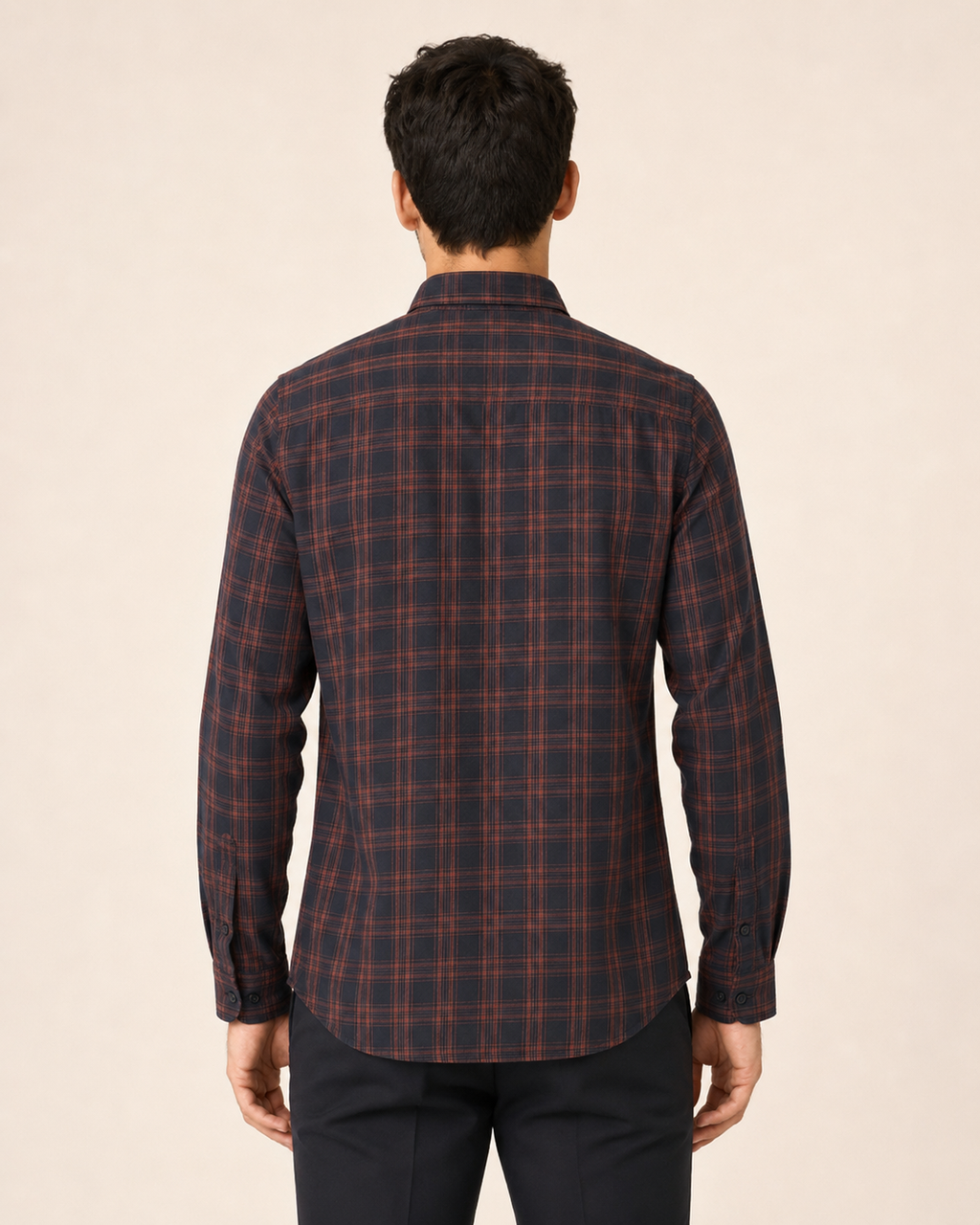 Midnight Rust Check Cotton Shirt
