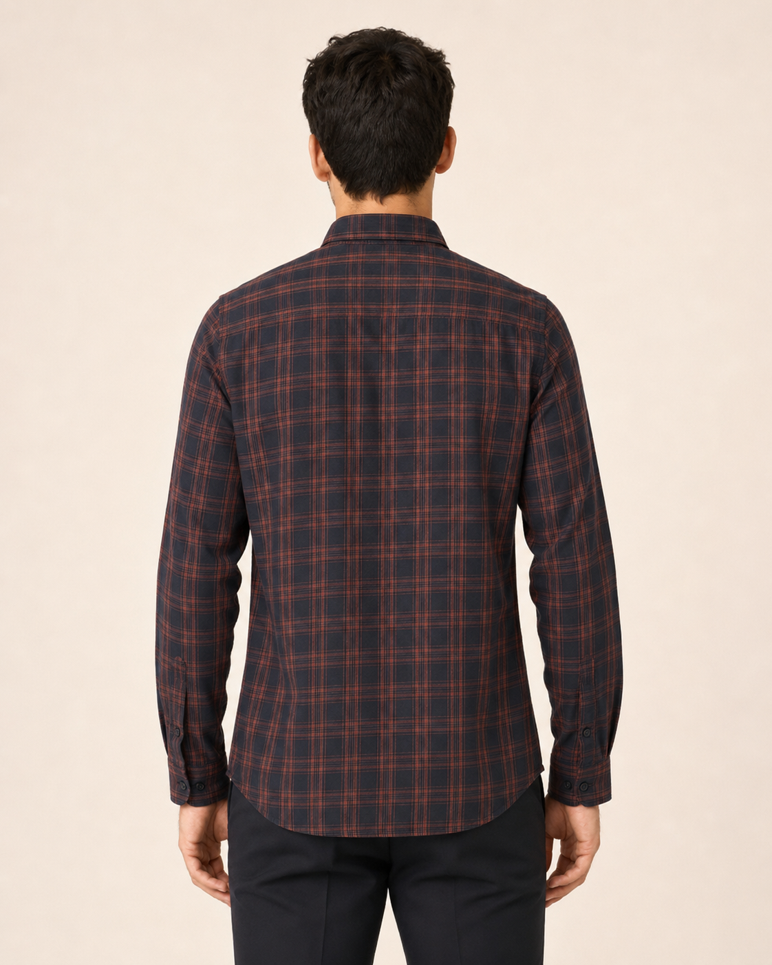 Midnight Rust Check Cotton Shirt