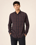 Midnight Rust Check Cotton Shirt