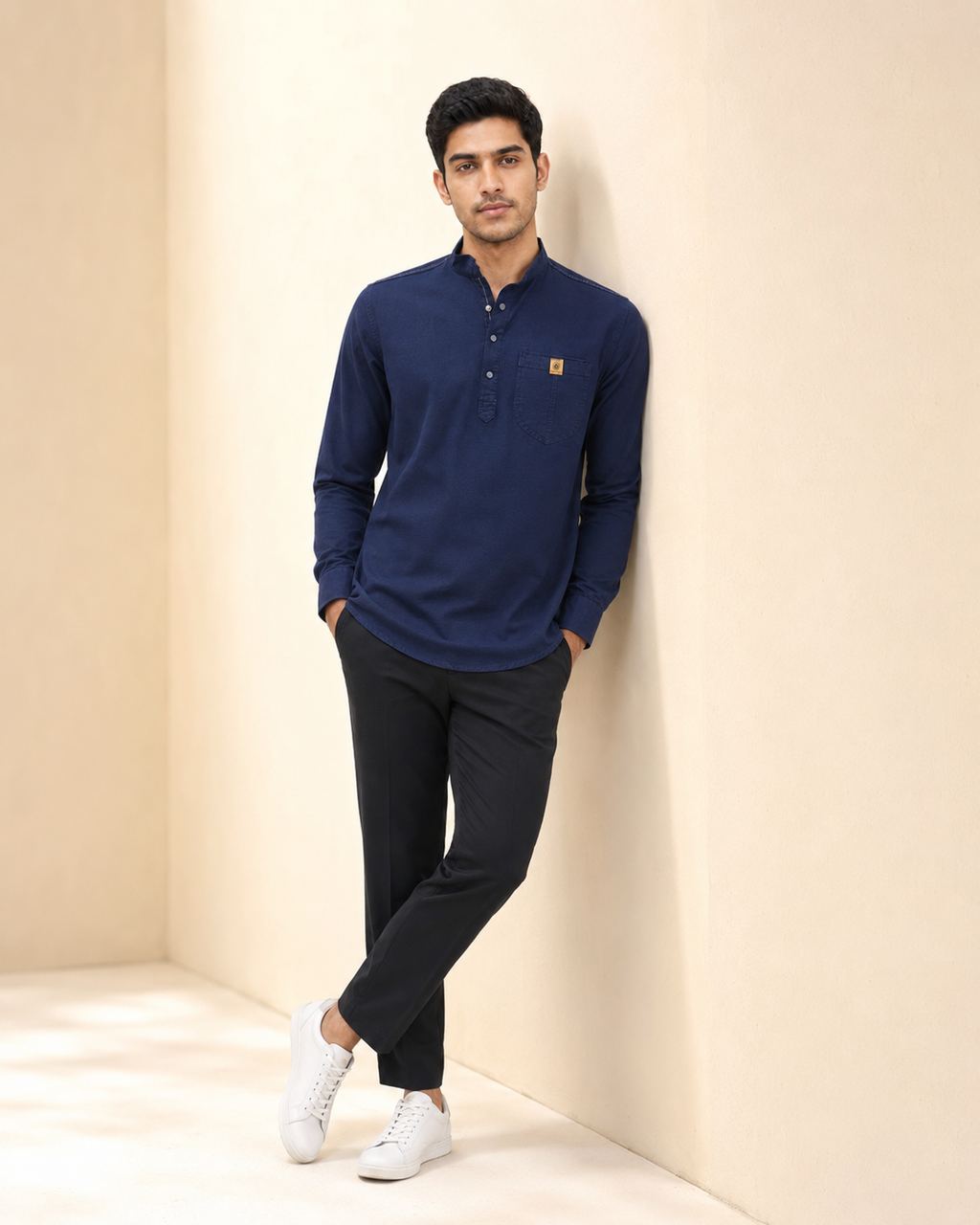 Crimson Crest Cotton Short Kurta