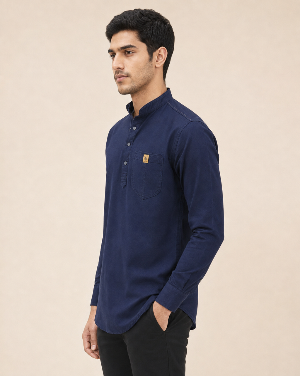 Crimson Crest Cotton Short Kurta