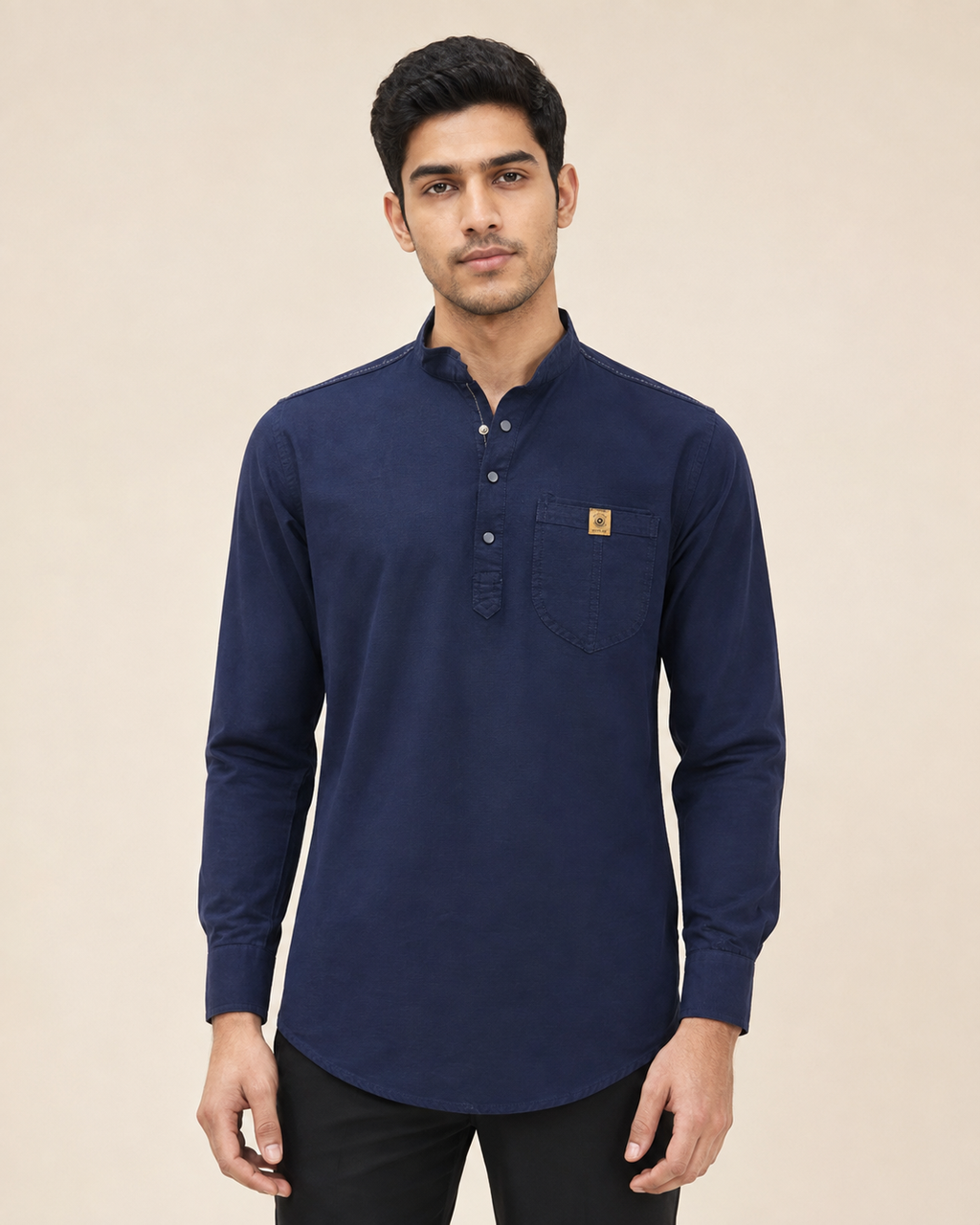 Crimson Crest Cotton Short Kurta