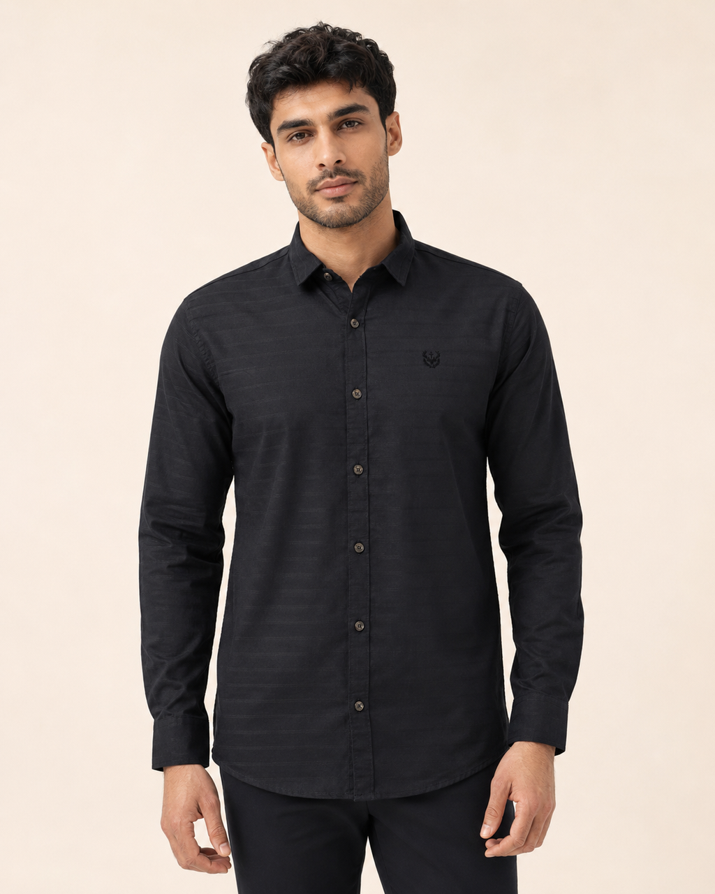 Black Horizon Cotton Shirt