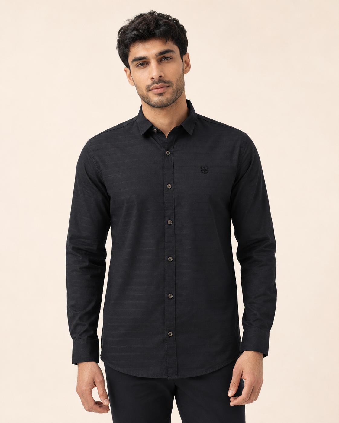 Black Horizon Cotton Shirt