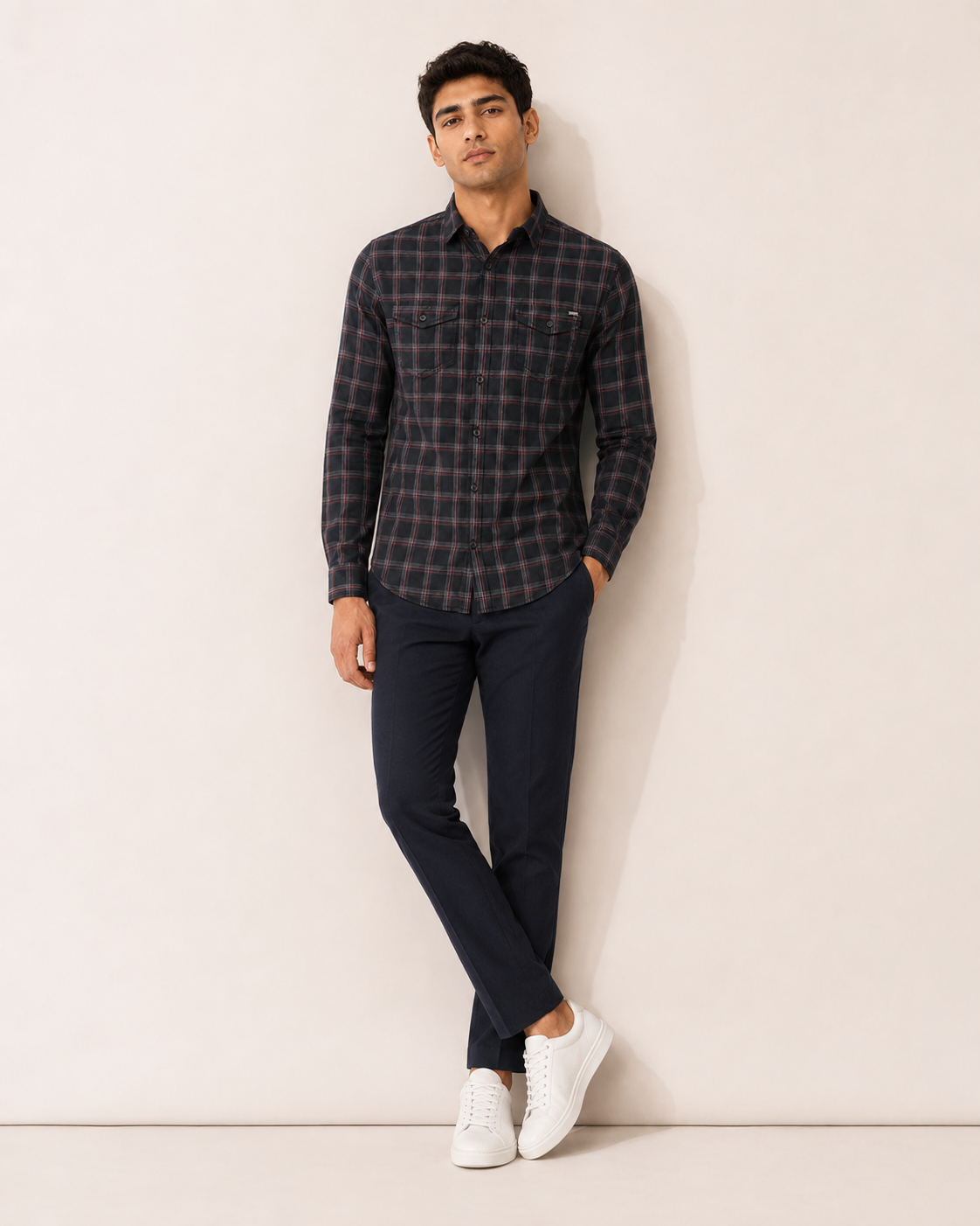 Graphite Tartan Cotton Shirt