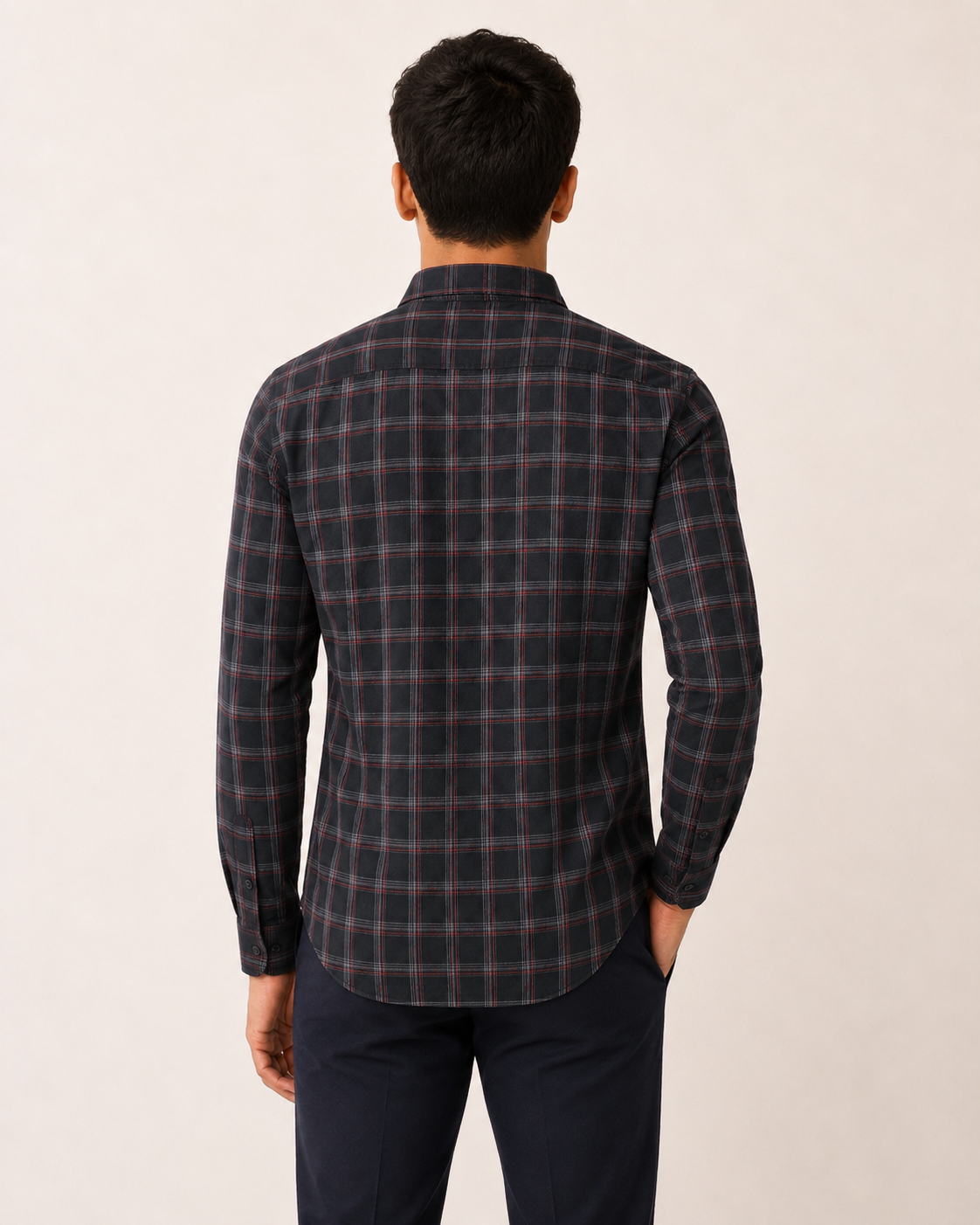 Graphite Tartan Cotton Shirt