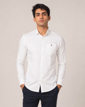 White Jacquard Cotton Shirt