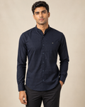 Midnight Grid Cotton Shirt