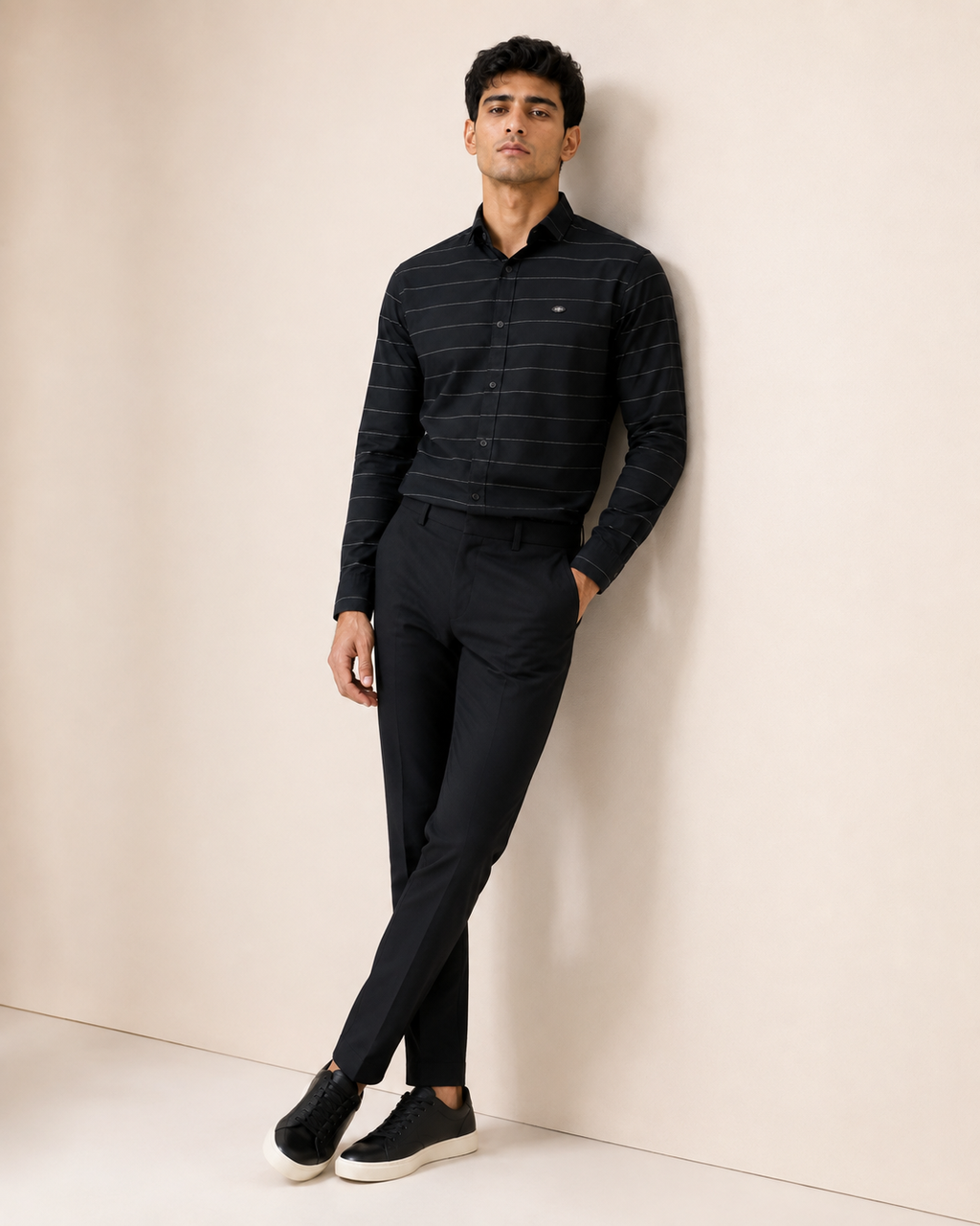 Noir Horizon Cotton Shirt