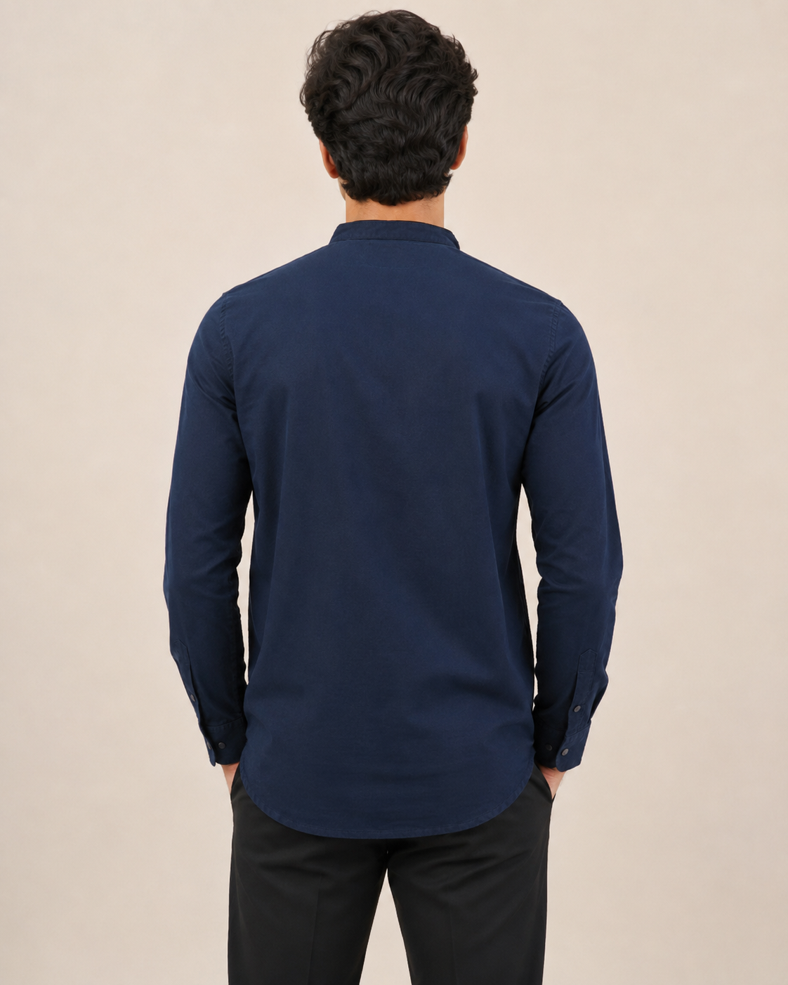 Midnight Crest Cotton Short Kurta
