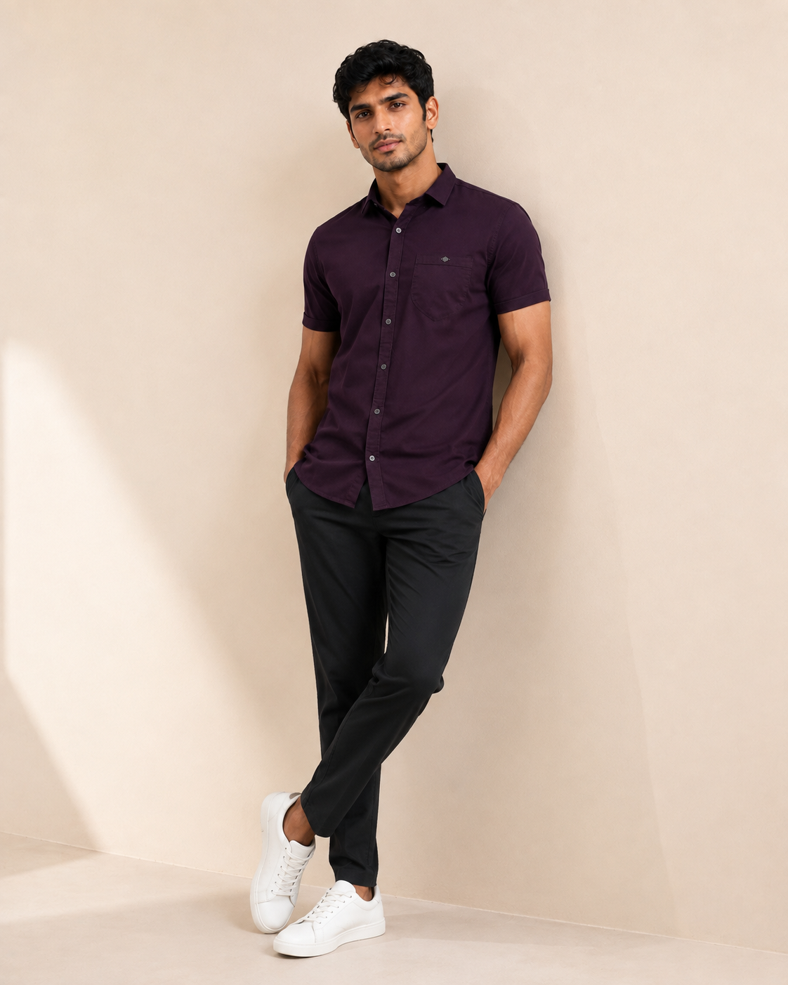 Royal Plum Cotton Shirt