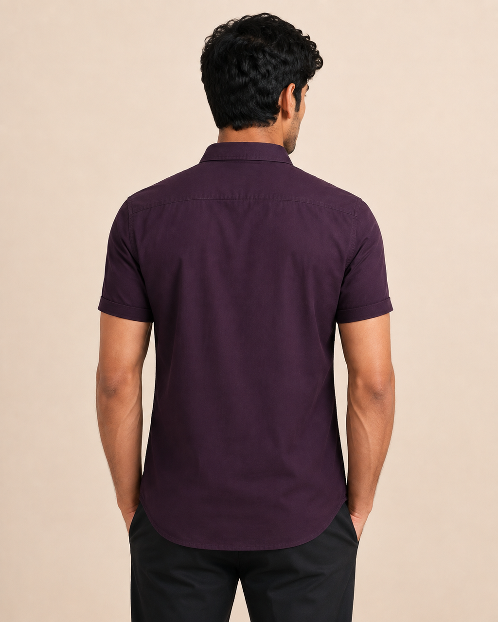 Royal Plum Cotton Shirt