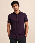 Royal Plum Cotton Shirt