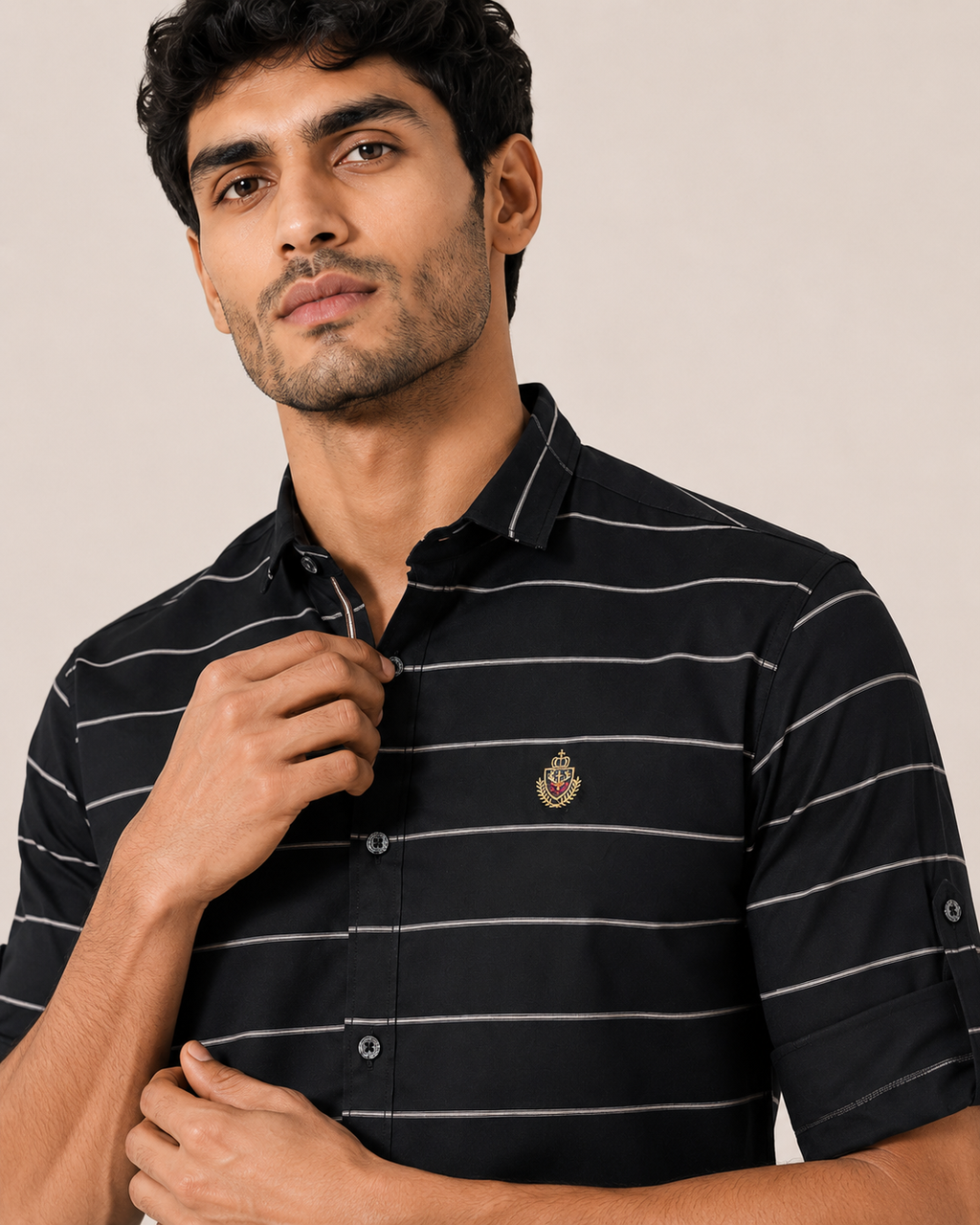 Onyx Stripe Cotton Shirt