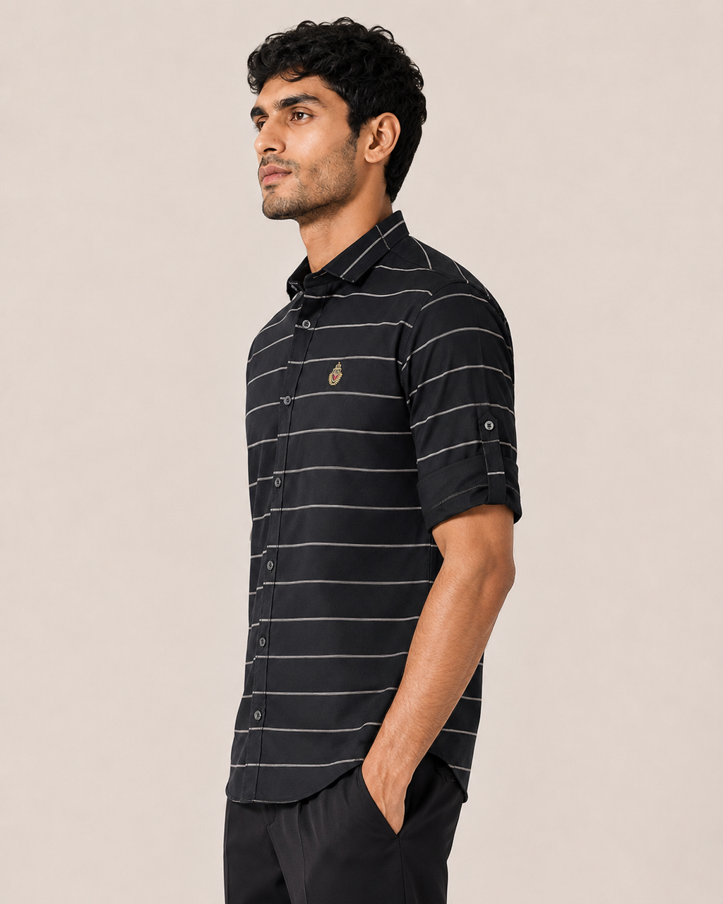Onyx Stripe Cotton Shirt