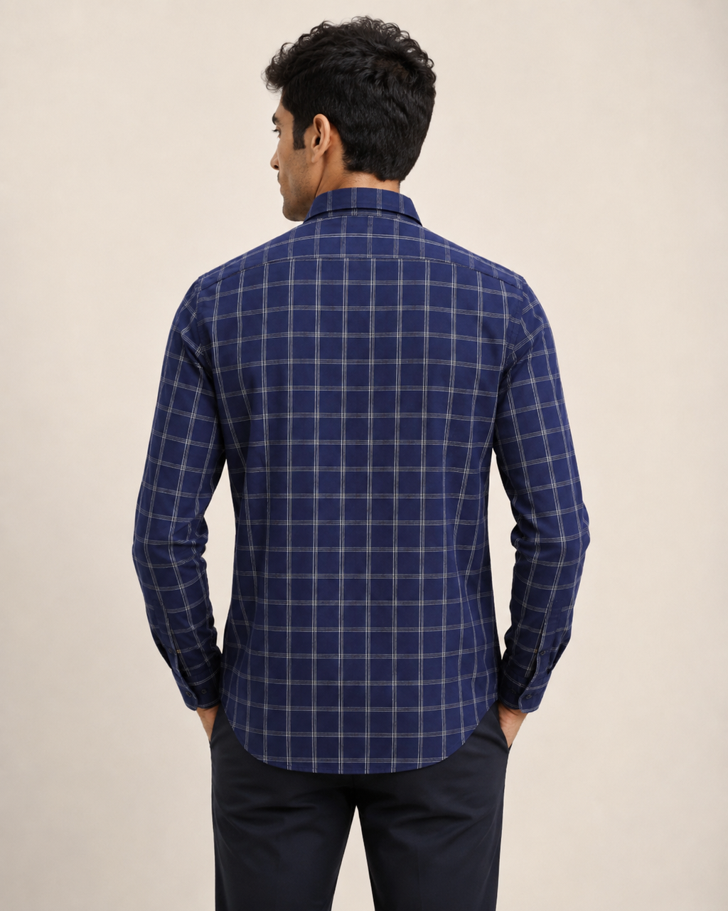 Royal Navy Grid Cotton Shirt