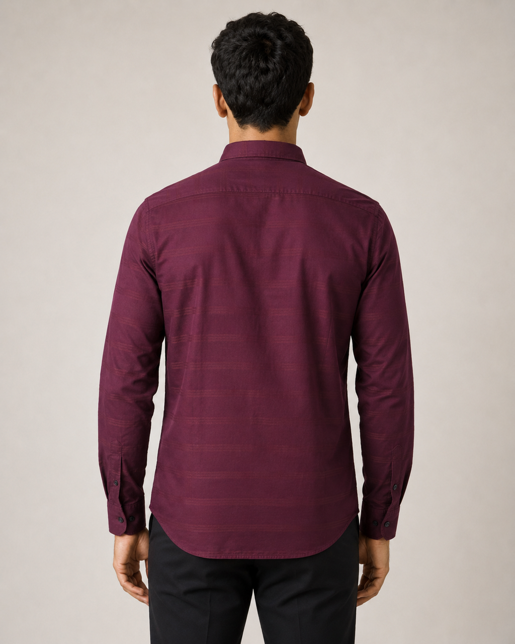 Burgundy Shadow Cotton Shirt