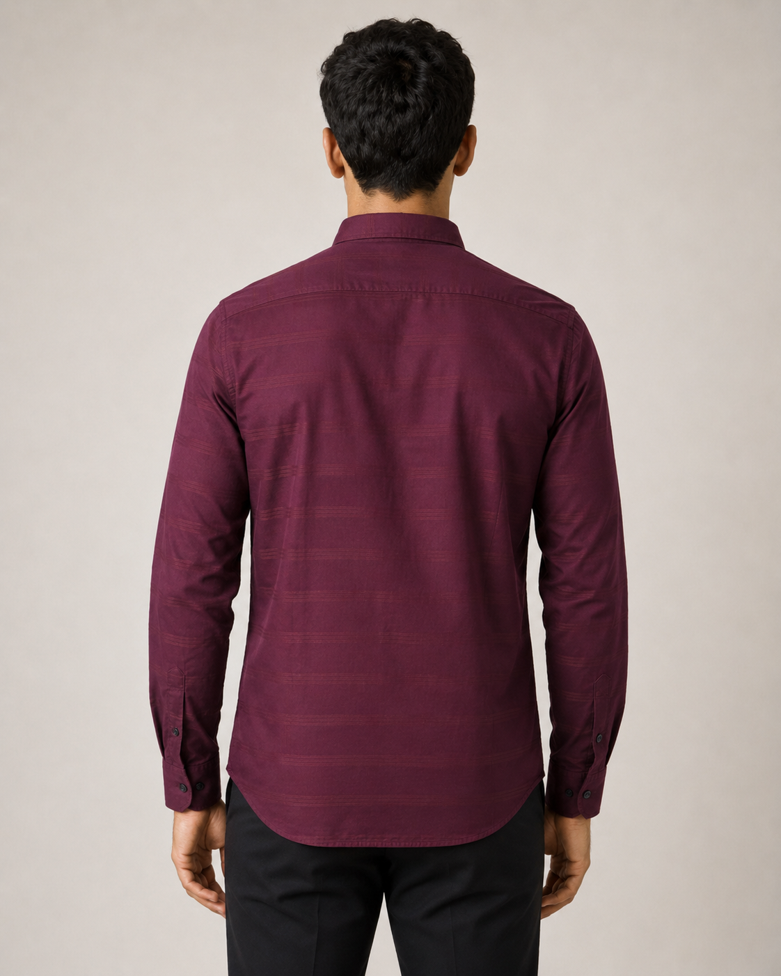 Burgundy Shadow Cotton Shirt