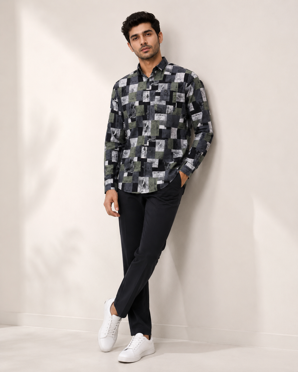 Urban Mosaic Cotton Shirt