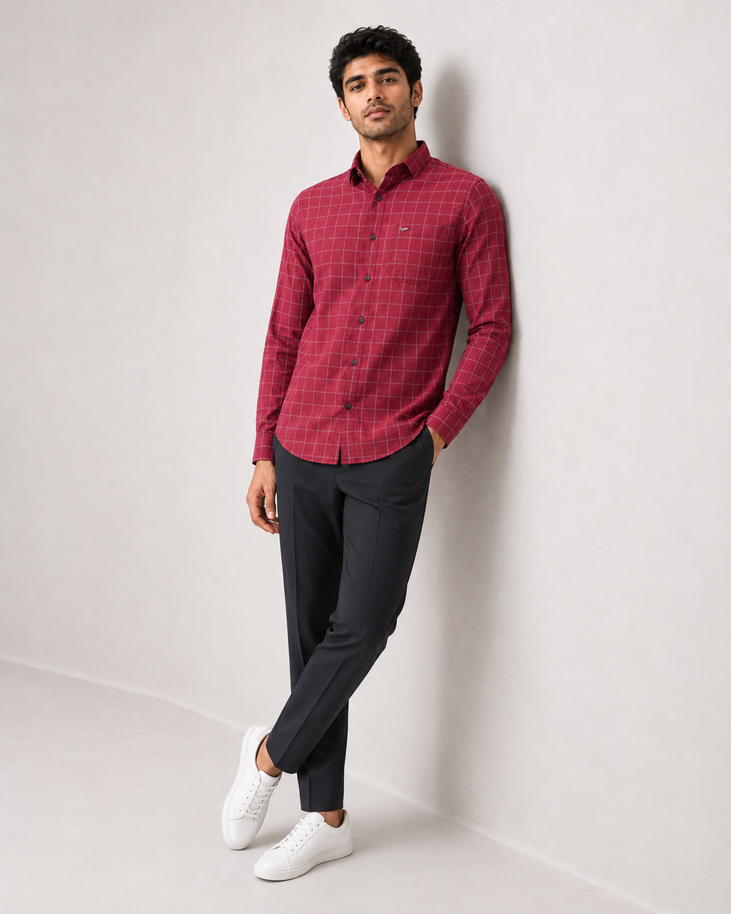 Ruby Grid Cotton Shirt