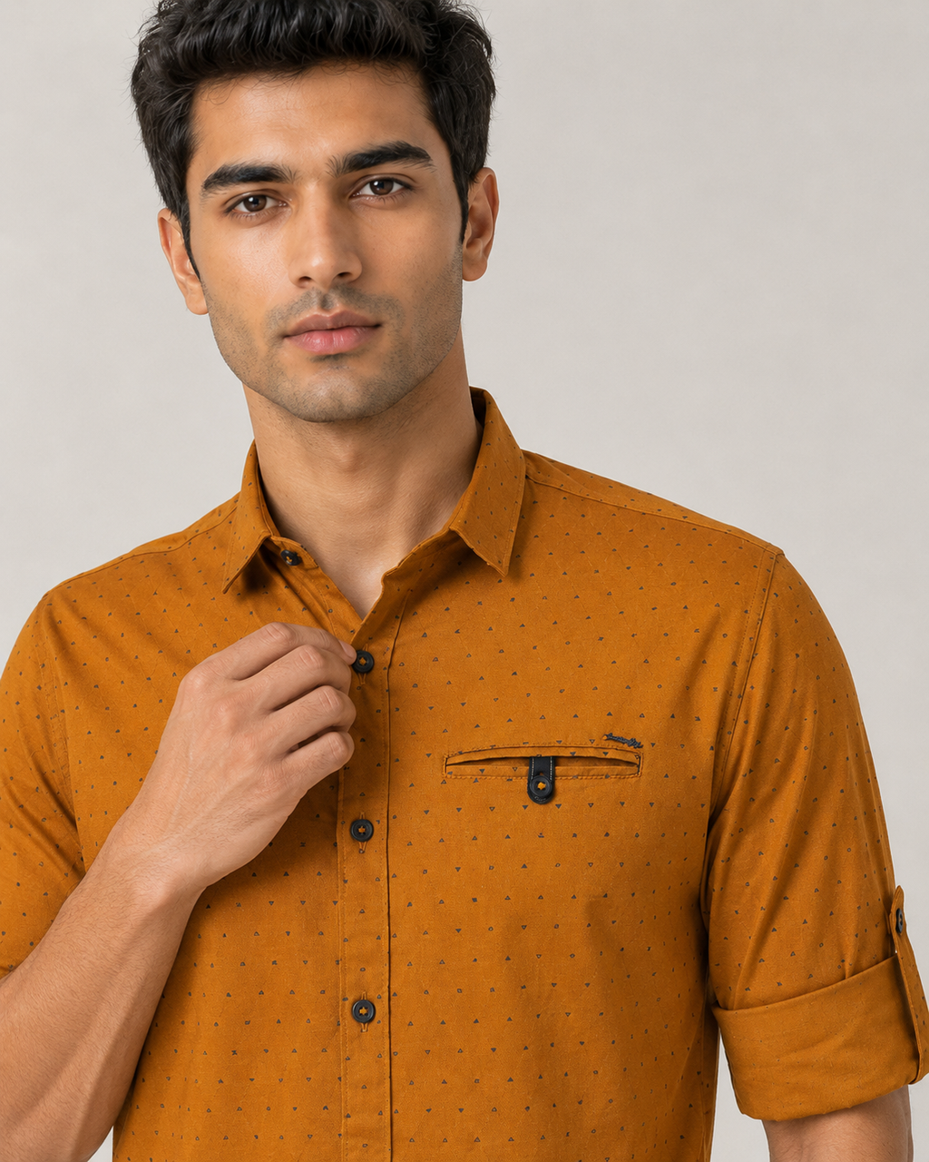 Amber Dot Cotton Shirt