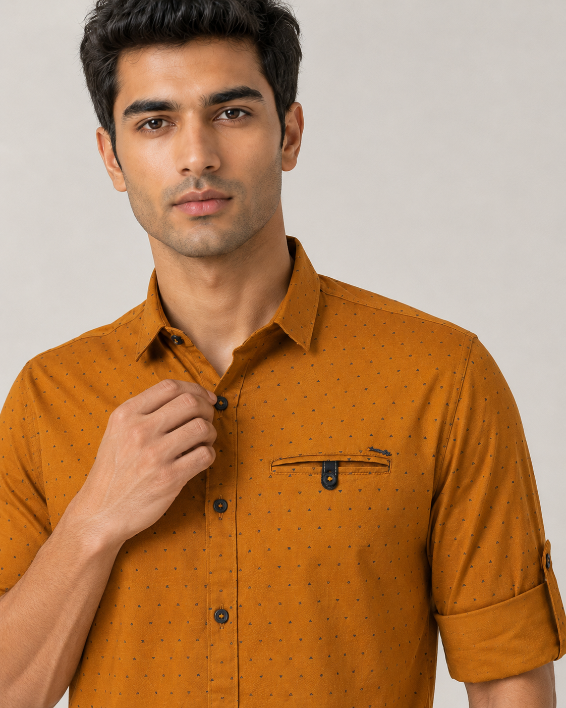 Amber Dot Cotton Shirt