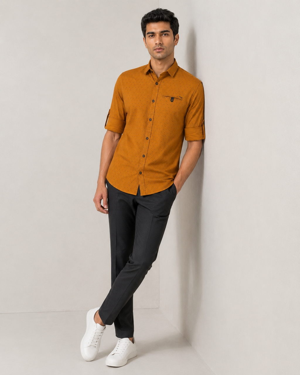 Amber Dot Cotton Shirt