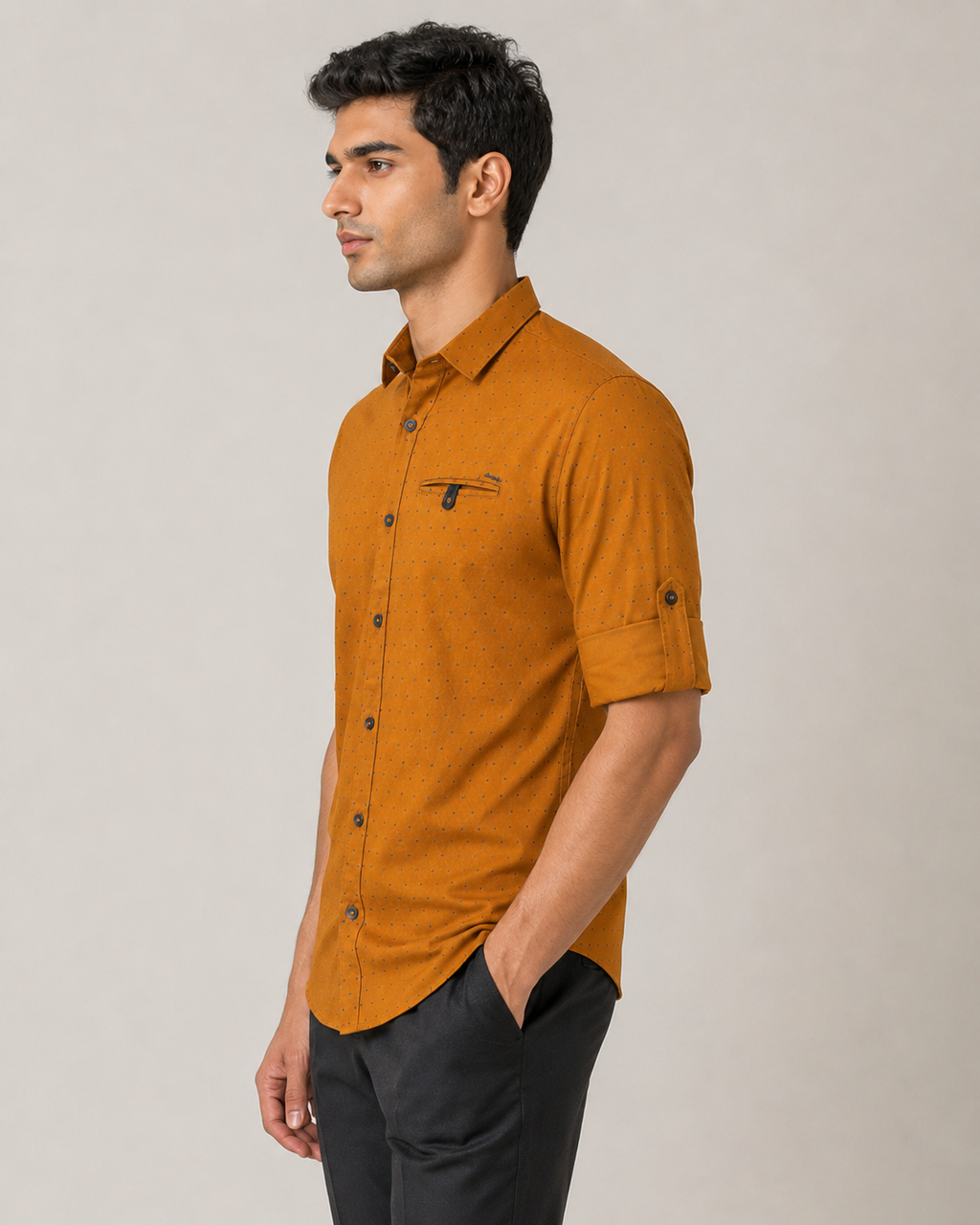 Amber Dot Cotton Shirt
